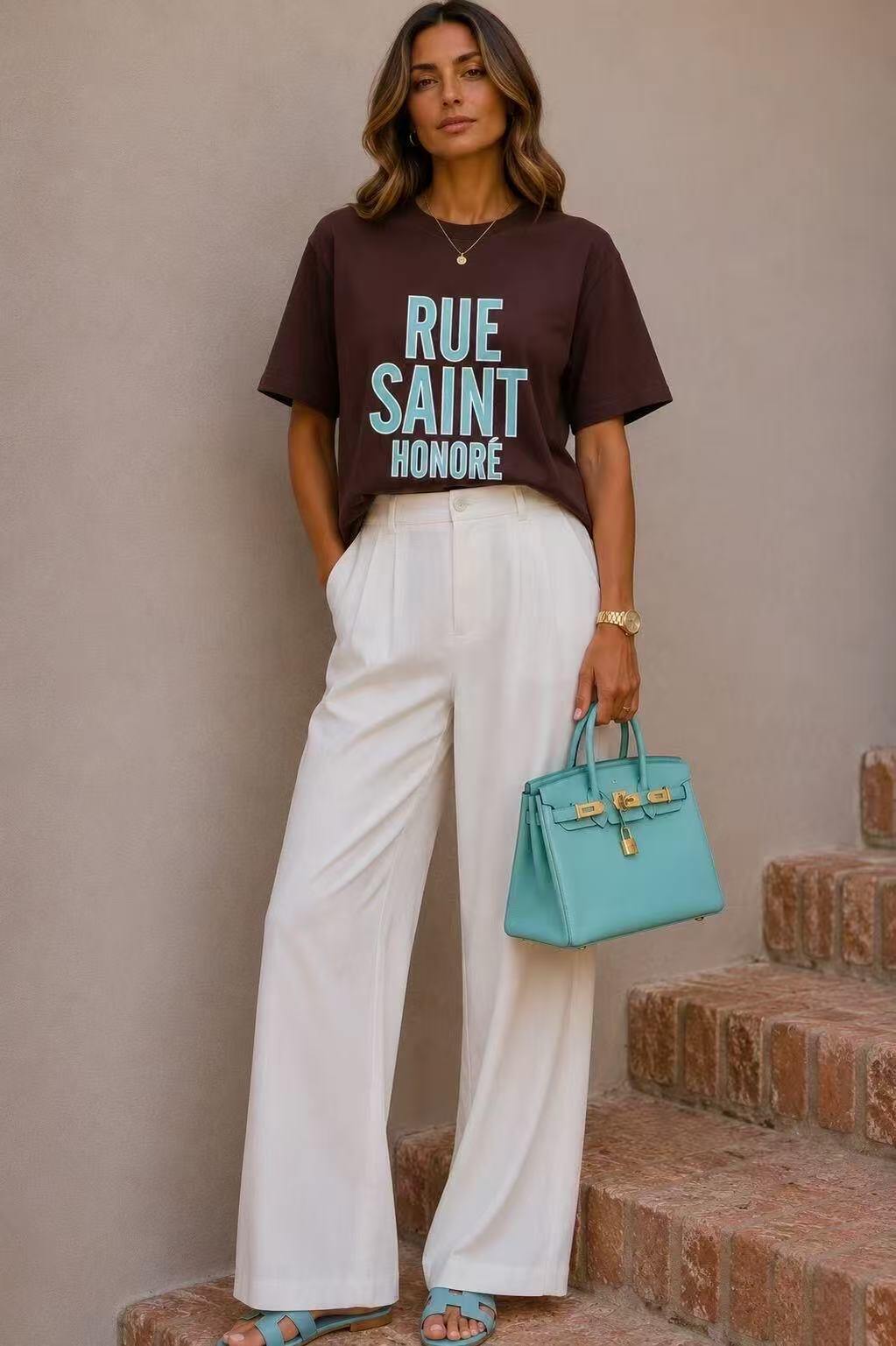 T-shirt Rue Saint Honoré Dark Brown Onesize