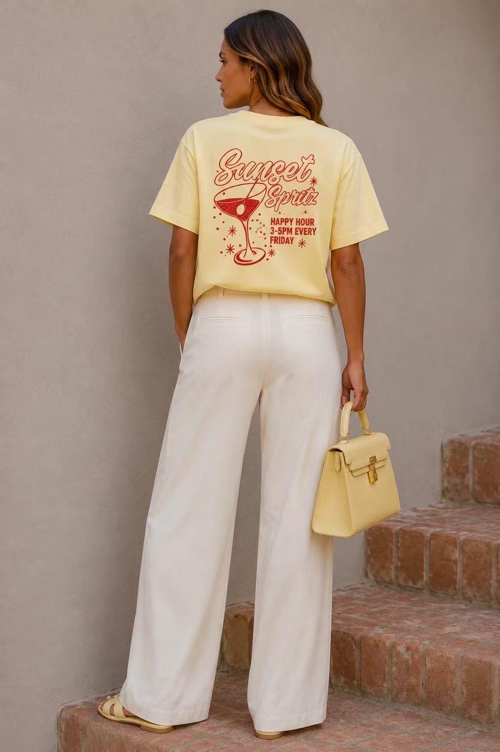 T-shirt Sunset Spritz Yellow Onesize