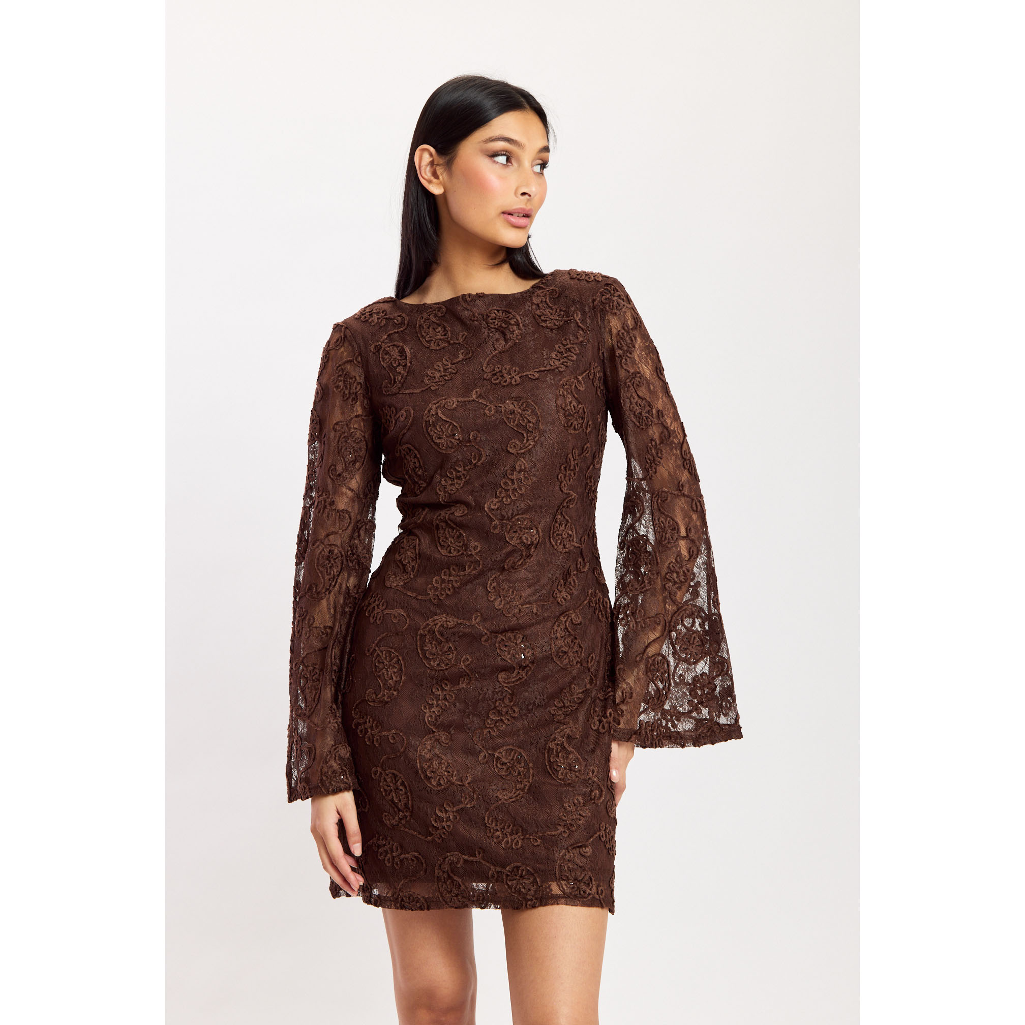 ANNIE DRESS Brown M